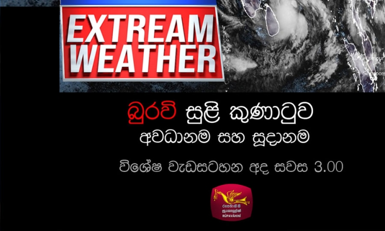 බුරවි සුළිකුණාට‍ුව - විශේෂ වැඩසටහන සජීවීව මෙතැනින් නරඹන්න..