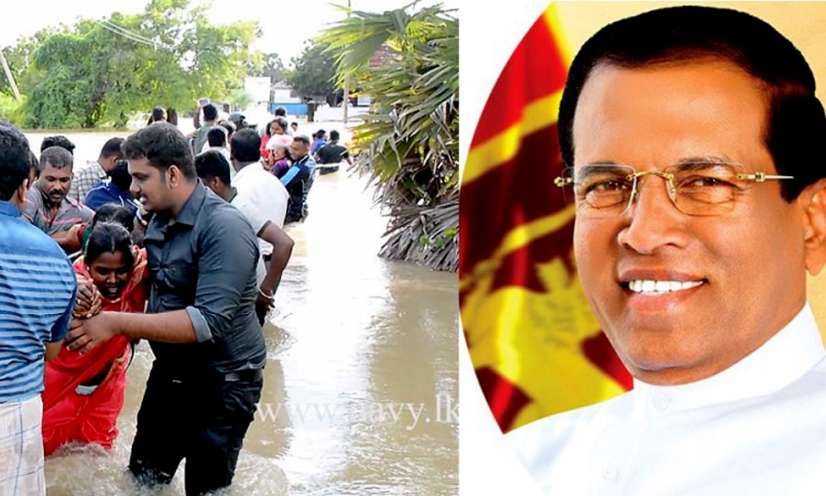 ගංවතුරෙන් විපතට පත් ජනතාවට සහන සැලසීමට ජනපතිගෙන්  උපදෙස්