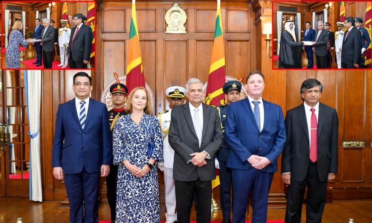 නව විදේශ තානාපතිවරු දෙදෙනෙක් ජනපතිට අක්ත පත්‍ර භාර දෙති...