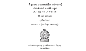 ඔන්ලයින් පනත් කෙටුම්පත ගැසට් වේ