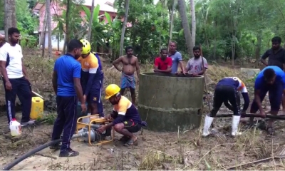 ගංවතුරෙන් අපිරිසිදු වූ ළිං පිරිසිදු කිරීමට නාවික හමුදා සහය