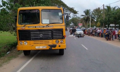 ටිපර් රථයක් යතුරු පැදියක ගැටීමෙන් අයෙක් මරුට