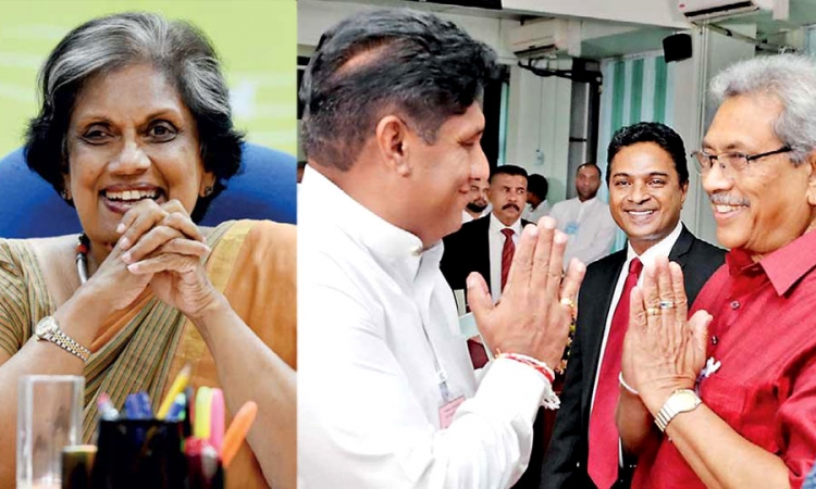 ප්‍රතිපත්ති එක්ක බලද්දී සජිත් ඉදිරියෙන්..චන්ද්‍රිකා