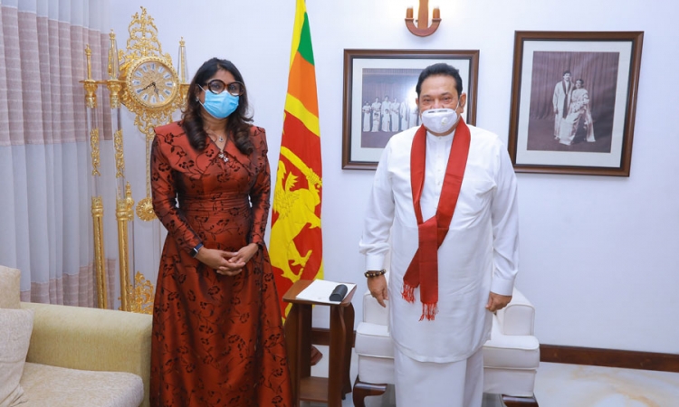 මාලදිවයිනේ ආරක්‍ෂක අමාත්‍යවරිය ඇතුළු දූත පිරිස අගමැති හමුවෙති