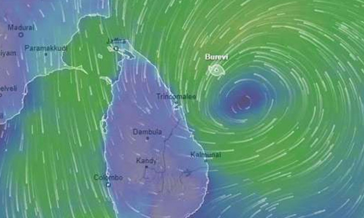 &quot;බුරවි&quot;; ගැඹුරු පීඩන අවපාතයක් දක්වා දුර්වල වී තවදුරටත් දිවයිනෙන් ඉවතට