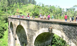 දෙමෝදර ආරුක්කු නවයේ පාලම නැරඹීමට විශාල පිරිසක් (වීඩියෝ)