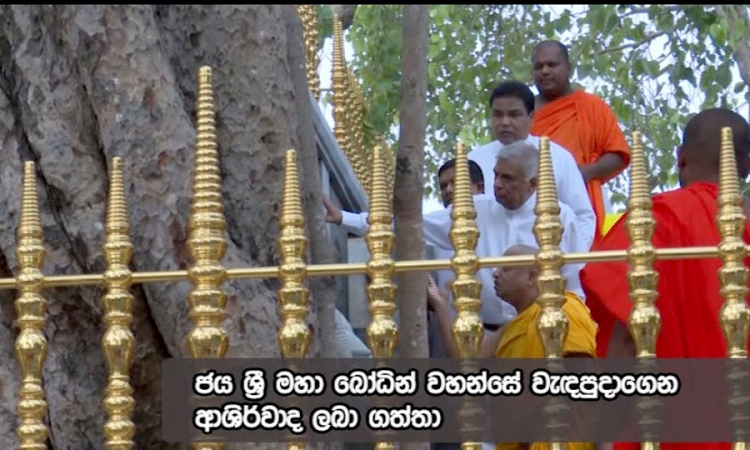 අගමැතිතුමා ජය ශ්‍රී මහා බෝධින් වහන්සේ වැඳ පුදා ගනී