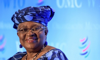 නයිජීරියානු ආර්ථික විද්‍යාඥ Ngozi Okonjo - Iweala ලෝක වෙළඳ සංවිධානයේ අධ්‍යක්ෂ ජනරාල්ධූරයට