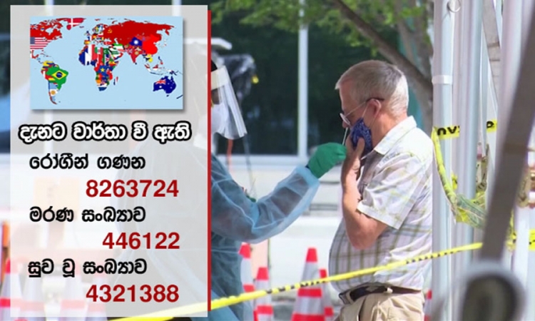 ගතවූ පැය 24 තුළ ලෝක කොවිඩ්-19 රෝගීන් 142,557ක්