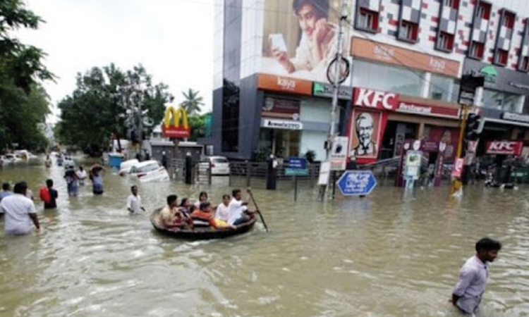 ගංවතුරින් තමිල්නාඩු ප්‍රාන්තයට දැඩි බලපෑම්..... (වීඩියෝ)